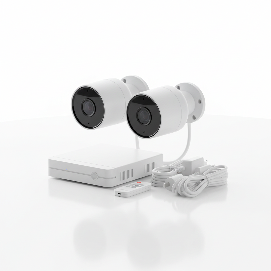 2-Camera CCTV Starter System with HD dome cameras