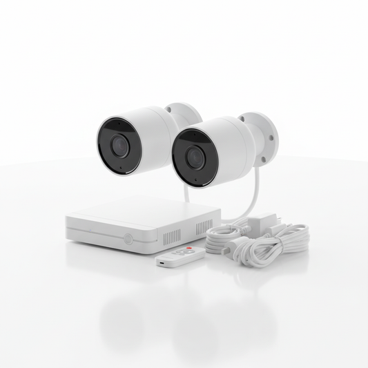 2-Camera CCTV Starter System with HD dome cameras