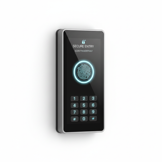 Biometric fingerprint access control system with touchscreen