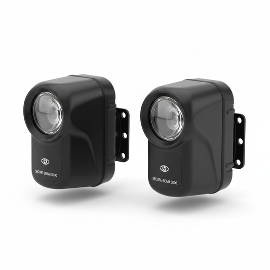 Perimeter beam sensors infrared detection pair